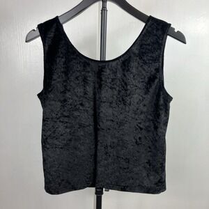 First Lady Lingerie Tank Velour Black Top